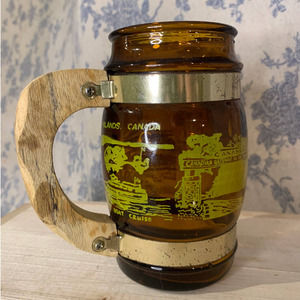 Vintage Souvenir 1000 Islands Brown Glass Mug